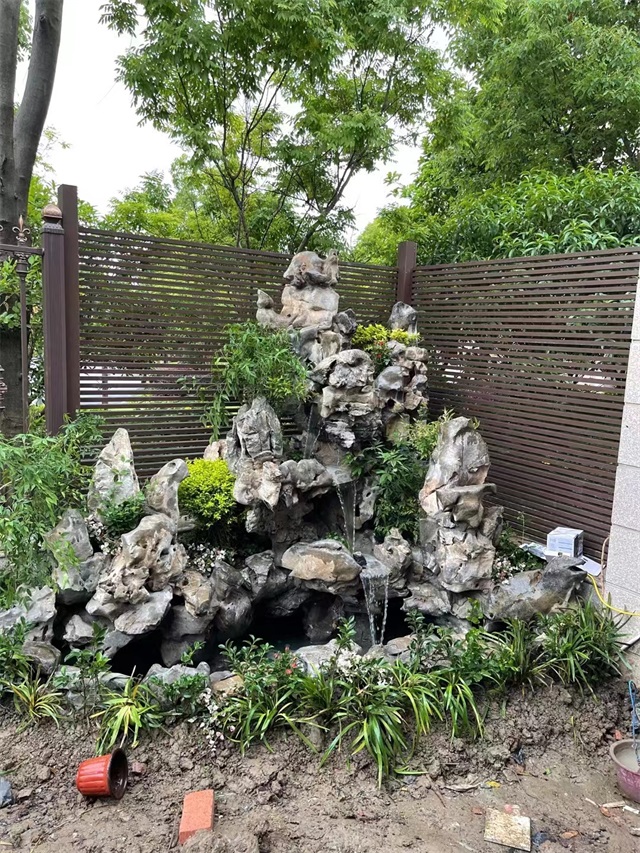 唐县别墅假山景观庭院设计
